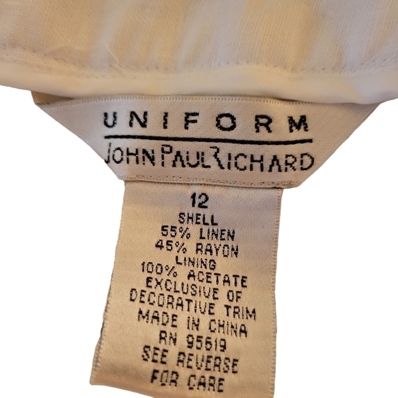 Uniform John Paul Richard Pants White 12 - Picture 2 of 3